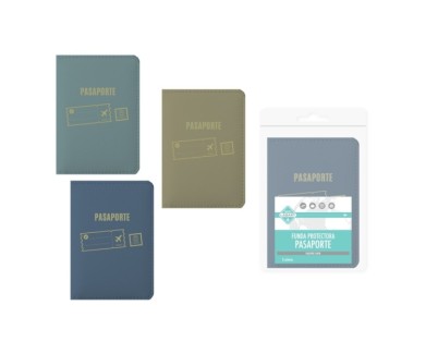 Lagart Funda Protectora para Pasaporte - Interior con Bolsillo Lateral - Colores Surtidos