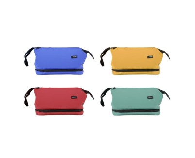 Lagart Smart Neceser de Viaje - Incluye Bolsillos Interiores y Bolsillo Inferior Multiusos - Asa de Transporte - Medidas 27 x 14cm - Colores Surtidos