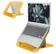 Leitz Ergo Cosy Soporte Ajustable para Portatil de 13 \"a 17\" - Diseño Ergonomico - Altura Ajustable a 4 Alturas - Color Amarillo Calido