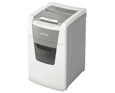 Leitz IQ 150 Autofeed P4 Destructora Automatica de Papel Corte en Particulas P-4 - Autoalimentacion 150 Hojas, Manual 8 Hojas - Papelera de 44L - Color Blanco