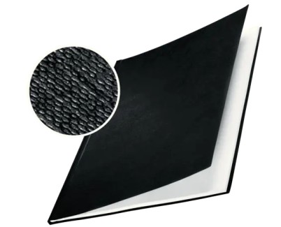 Leitz Pack de 10 Tapas Rigidas Impressbind 14mm - Capacidad de 106-140 Hojas A4 - Encuadernacion de Alta Calidad - Exterior Superficie de Lino Lacada - Papel Blanco sin Acido - Color Negro