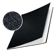 Leitz Pack de 10 Tapas Rigidas Impressbind 7mm - Capacidad de 36-70 Hojas A4 - Encuadernacion de Alta Calidad - Exterior Superficie de Lino Lacada - Papel Blanco sin Acido - Color Negro