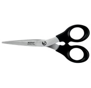 Leitz Tijeras de Acero Inoxidable 16.5cm - Ideales para Casa, Colegio, Oficina - Color Negro