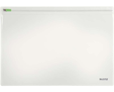 Leitz Traveller Pack de 2 Fundas Multiusos Transparentes - Tama&ntilde;o 230x1x330mm - Cierre de Cremallera