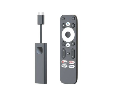 Leotec Android TV Dongle GC216 4K - Certificado Google & Netflix - WiFi Dual, Bluetooth, 2GB RAM, Mando incluido
