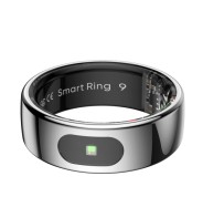 Leotec Anillo Inteligente Kör HA - Frecuencia Cardiaca y Temperatura Corporal - Monitor de Sueño - 5ATM - Resistente al Agua - Talla S (Talla 9) - Color Plata