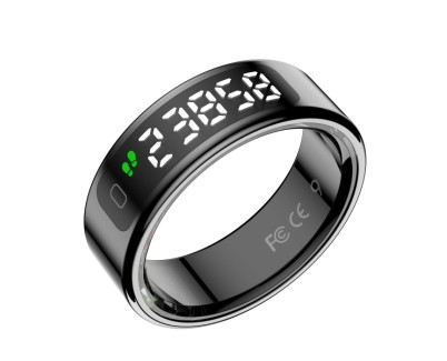 Leotec Anillo Inteligente Kör Mau - Sensor de Rritmo Cardiaco y Acelerometro - Monitor de Sueño - 5ATM - Resistente al Agua - Talla S (Talla 9) - Color Negro