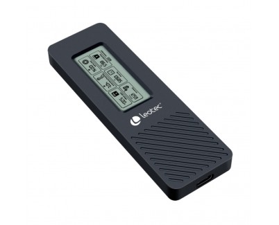 Leotec Caja Externa para Disco SSD M.2 NVMe - USB 3.2 Gen 2 - Panel LCD Type-C - 10Gbps