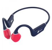 Leotec Kuri Auriculares Deportivos de Conduccion Osea Bluetooth 5.4 - Autonomia hasta 12h - Bateria de 180mAh - Resistencia IPX5 - Color Azul/Rojo
