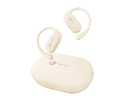 Leotec Open Air Zenith Sport Auriculares Bluetooth 5.4 - Estuche de Carga - 30h Autonomia - Color Blanco