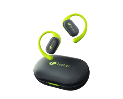 Leotec Open Air Zenith Sport Auriculares Bluetooth 5.4 - Estuche de Carga - 30h Autonomia - Color Verde