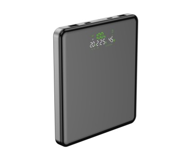 Leotec Powerbank 20.000 mAh - Carga Rapida 100W - Pantalla LED - 4 Puertos -  Color Negro