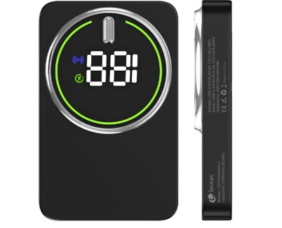 Leotec Powerbank Inalambrico 10.000 mAh -  PD 20W - Qi 15W - Color Negro