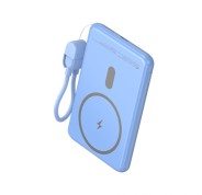Leotec Powerbank Inalambrico 5.000 mAh -  PD 20W - Qi 15W - Color Azul