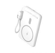 Leotec Powerbank Inalambrico 5.000 mAh -  PD 20W - Qi 15W - Color Blanco