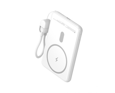 Leotec Powerbank Inalambrico 5.000 mAh -  PD 20W - Qi 15W - Color Blanco