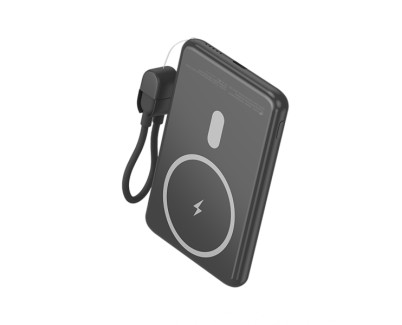 Leotec Powerbank Inalambrico 5.000 mAh -  PD 20W - Qi 15W - Color Negro
