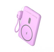 Leotec Powerbank Inalambrico 5.000 mAh -  PD 20W - Qi 15W - Color Rosa