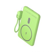 Leotec Powerbank Inalambrico 5.000 mAh -  PD 20W - Qi 15W - Color Verde