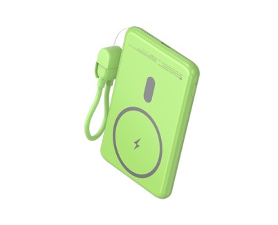 Leotec Powerbank Inalambrico 5.000 mAh -  PD 20W - Qi 15W - Color Verde