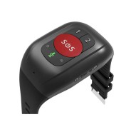 Leotec Senior Smart Band 4G - Geolocaliza en Tiempo Real - Localizacion por Medio de Redes WiFi y LBS - Monitor de Ritmo Cardiaco, Podometro, Tensiometro etc... - Color Negro/Boton SOS Rojo