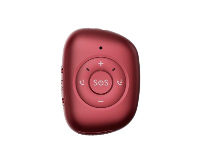 Leotec Tracker GPS 4G WiFi - Boton SOS - Alarma de Caidas - Recordatorio de Pastillas - Color Rojo