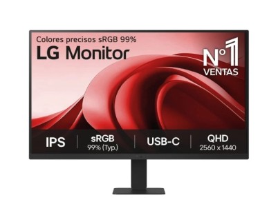 LG 27U631A-B Monitor LED 27\" IPS QHD 100Hz HDR - Respuesta 5ms - Ajustable de Inclinacion - HDMI, USB-C - VESA 100x100