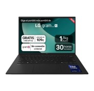 LG Gram 14Z90T-G.AD8BB Portatil 14\" Intel Core Ultra 7 255H - 32GB - 2TB SSD - WiFi 7 - Windows 11 Home - Color Negro - Teclado QWERTY (ES)