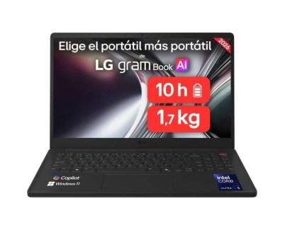 LG Gram 14ZB90S-G.AA55BN Portatil 14\" Intel Core Ultra 5 115U - 16GB DDR5 - 512GB SSD - Windows 11 Home - Color Negro - Teclado QWERTY (ES)
