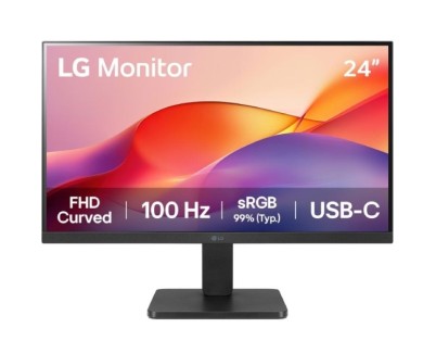 LG Monitor 23.8\" Curvo 1500R VA FullHD 100Hz HDR 10 - Respuesta 5ms - 16:9 - HDMI, USB-C - VESA 100x100mm
