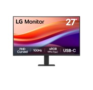 LG Monitor 27\" Curvo 1500R VA FullHD 100Hz HDR 10 - Respuesta 5ms - 16:9 - HDMI, USB-C - VESA 100x100mm