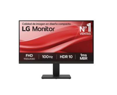 LG Monitor LED 21.5\" FullHD 1080p HDR 100Hz - Respuesta 1ms - 16:9 - VGA, HDMI - VESA 100x100