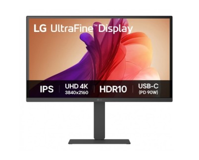 LG Monitor LED 27\" IPS UHD 4K 60Hz HDR 10 - Respuesta 5ms - Ajustable en Altura, Inclinable y Giratorio - Altavoces 2 x 5W - 16:9 - HDMI, DisplayPort, USB-C, USB-A - VESA 100x100