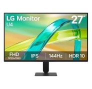 LG U4 Monitor 27\" IPS FullHD 144Hz HDR10 FreeSync - Respuesta 5ms - 16:9 - HDMI, VGA - VESA 100x100mm