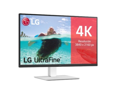 LG UltraFine Monitor LED 27\" IPS UltraHD 4K HDR10 - 60Hz - Respuesta 5ms - Angulo de Vision 178º - 16:9 - HDMI, DisplayPort - VESA 100x100mm - Color Blanco