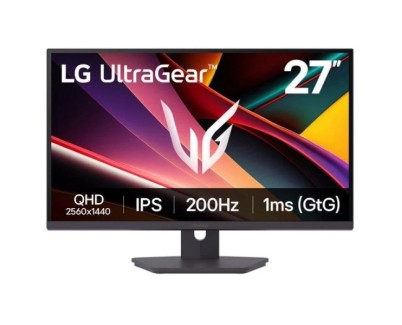 LG UltraGear Monitor 27\" IPS QHD 200Hz HDR400 FreeSync Premium - Respuesta 1ms - Ajustable en Altura, Inclinable y Giratorio - HDMI, DisplayPort - VESA 100x100