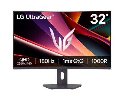 LG UltraGear Monitor 31.5\" Curvo 1000R VA QHD FreeSync 180Hz - Respuesta 1ms - 16:9 - HDMI, DisplayPort - VESA 100x100mm