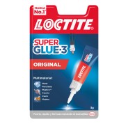 Loctite Super Glue-3 Original Pegamento Transparente Instantaneo 3gr - Formula Triple Resistencia - Secado en 3 Segundos - Tapon Antiobstruccion
