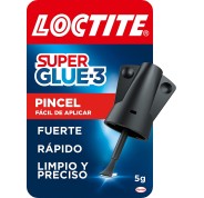 Loctite Super Glue-3 Pincel 5gr - Adhesivo Universal Triple Resistencia - Fuerza y Uso Instantaneo - 2640969/2046283/2640782/2641844