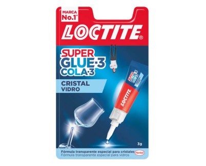 Loctite Superglue-3 Cristal 3gr - Adhesivo Liquido para Cristal y Metal - Triple Resistencia al Agua, Golpes y Temperaturas
