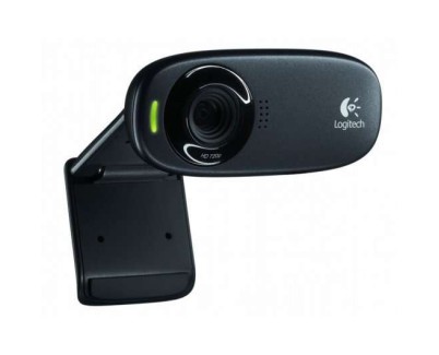 Logitech C310 Webcam HD 720p - 5Mpx - USB 2.0 - Microfono Integrado - Angulo de Vision 60º - Enfoque Fijo - Cable de 1.50 - Color Negro