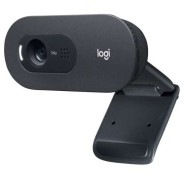 Logitech C505 Webcam HD 720p USB - Microfono de Gran Alcance - Campo Visual Diagonal de 60° - Enfoque Fijo - Cable de 2m - Color Negro