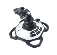 Logitech Extreme 3D Pro Joystick USB - 12 Botones Programables - Disparador Rapido - Ergonomico - Base Solida y Estable - Color Blanco/Negro