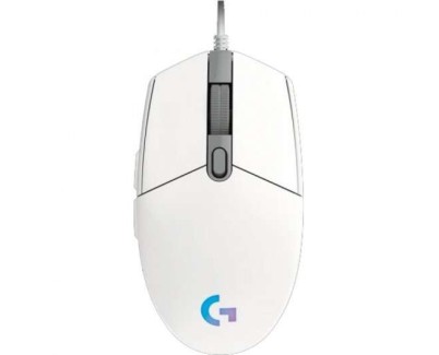 Logitech G203 Lightsync Raton USB 8000dpi - 5 Botones Programables - Iluminacion RGB Lightsync - Uso Diestro - Cable de 2.10m - Color Blanco