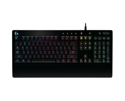 Logitech G213 Prodigy Teclado Gaming USB - Retroiluminacion RGB - Resistente a Salpicaduras - Reposamuñecas - Cable de 1.80m - Color Negro