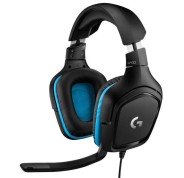 Logitech G432 Auriculares Gaming USB DTS 7.1 con Microfono - Microfono Plegable - Diadema Ajustable - Almohadillas Acolchadas - Altavoces de 50mm - Cable de 2m - Color Negro/Azul