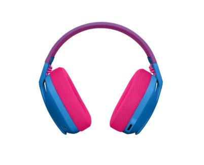 Logitech G435 Auriculares Gaming Inalambricos - Diadema Ajustable - Bluetooth LightSpeed - 2 Microfonos - Color Azul y Frambuesa