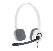 Logitech H150 Auriculares con Microfono - Microfono Plegable - Diadema Ajustable - Almohadillas Acolchadas - Controles en Cable - Cable de 1.80m - Color Blanco