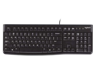 Logitech K120 Teclado USB - Resistente a Salpicaduras - Cable de 1.50m - Color Negro