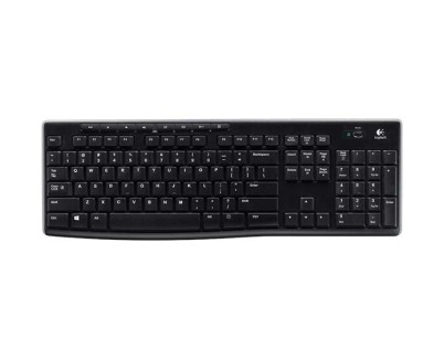 Logitech K270 Teclado Inalambrico USB - Resistente a Salpicaduras - Teclas de Acceso Rapido - Color Negro